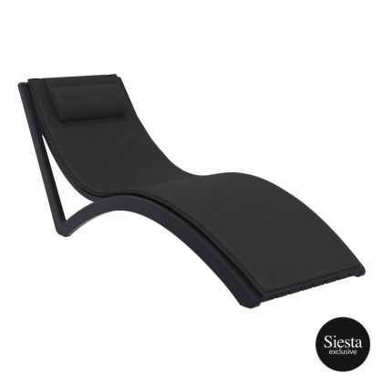 Slim Sunlounger with Cushion & Pillow
