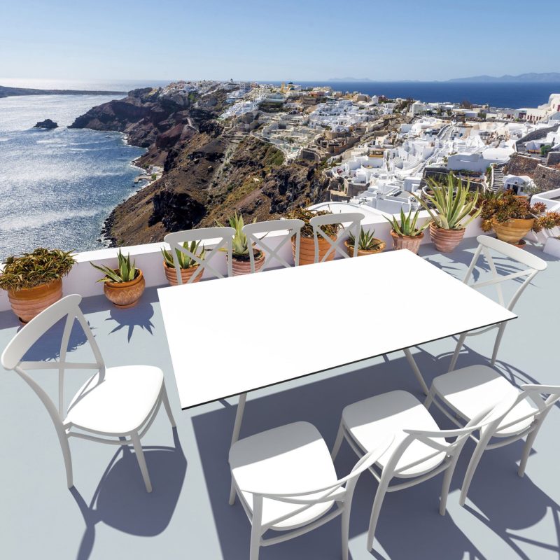 9 Piece Balcony Setting with Cross Chairs - Image 8