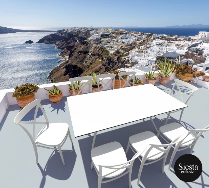 9 Piece Balcony Setting with Cross Chairs - Image 7