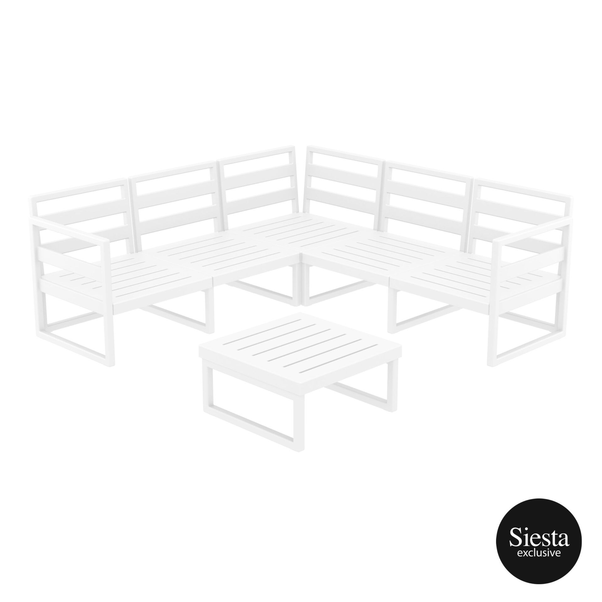 Mykonos Resort Corner Lounge set white