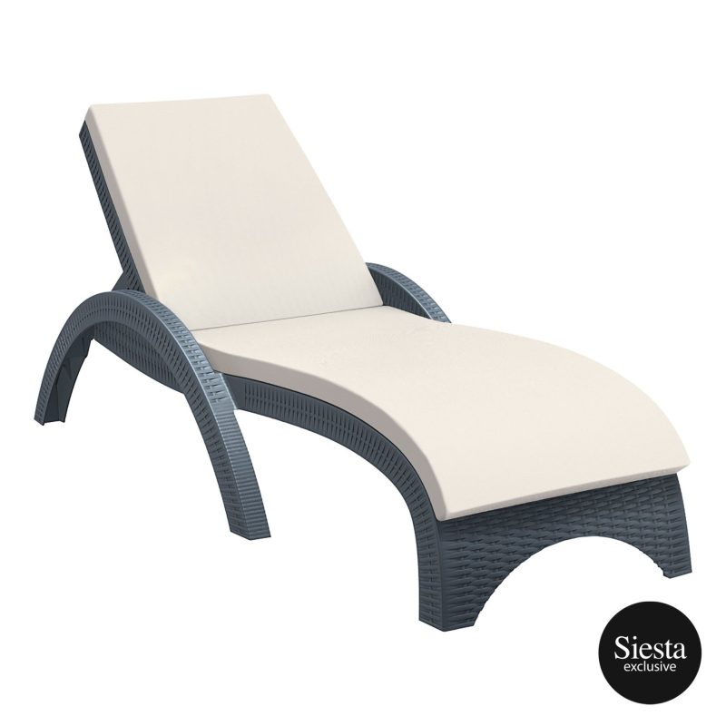 Resin Rattan Sun Lounger with Cushions 6 Piece Package with Tequila Side Table - Image 2