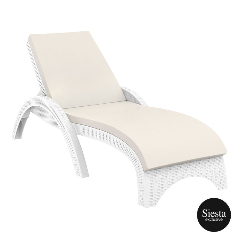 Resin Rattan Sun Lounger with Cushions 6 Piece Package with Tequila Side Table - Image 4