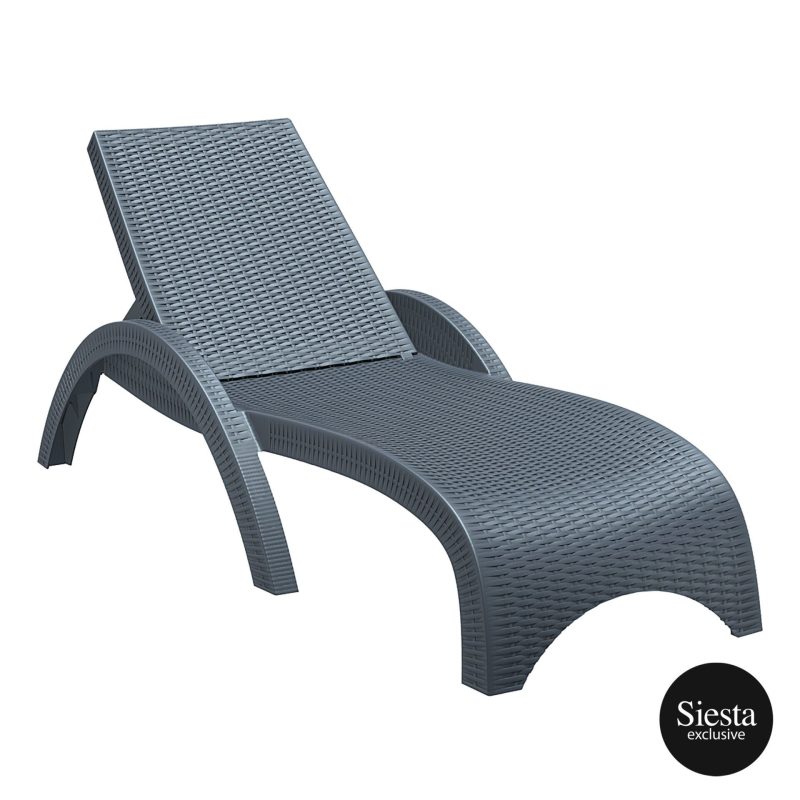 Resin Rattan Sun Lounger 3 Piece Package with Tequila Side Table - Image 7