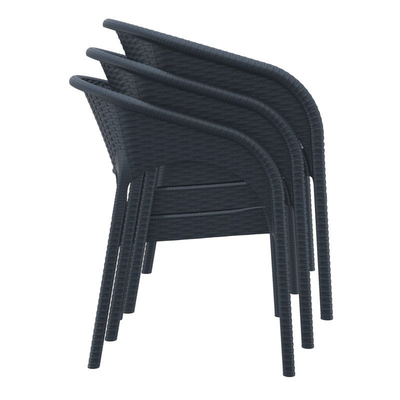 Resin Rattan 3 Piece Chat Setting with Panama Armchair - Image 8