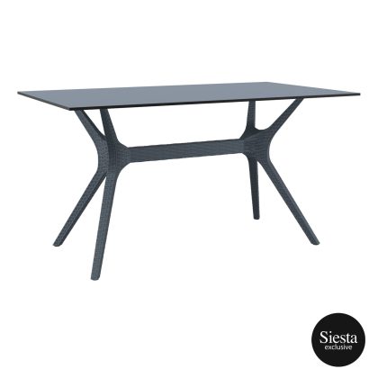 Resin Rattan Polypropylene Outdoor Dining Ibiza Table 140
