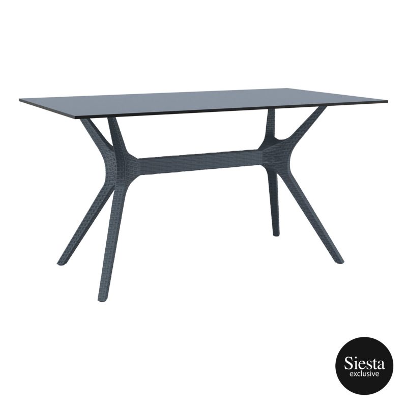 Resin Rattan Polypropylene Outdoor Dining Ibiza Table 140