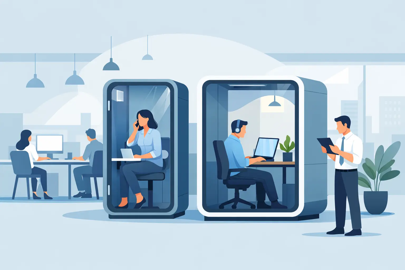 Office Pods for Privacy at Work