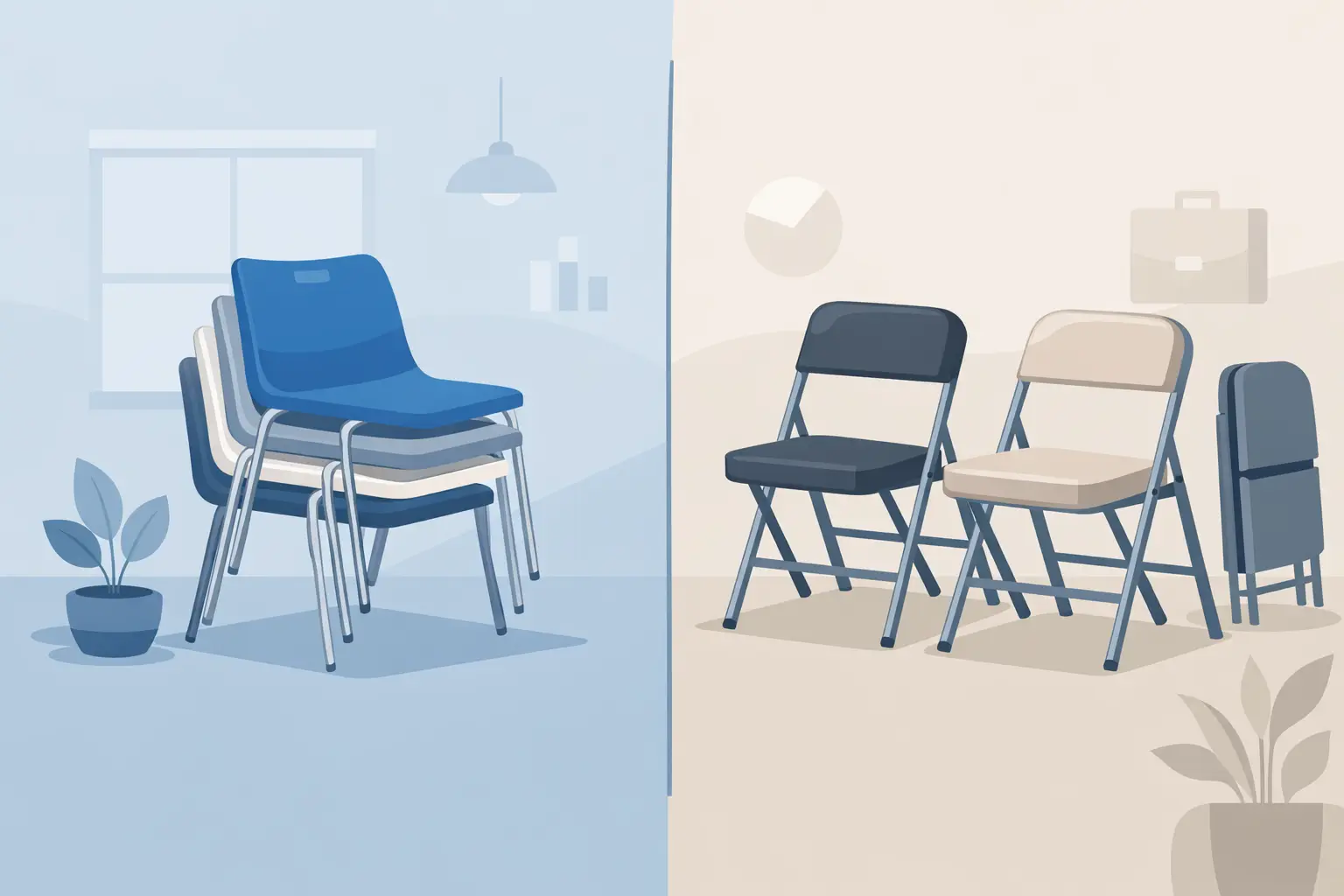 Stackable Chairs vs Folding Chairs