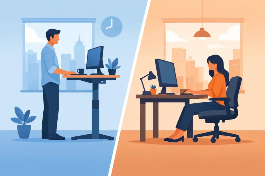 Standing Desks vs Sitting Desks at Work