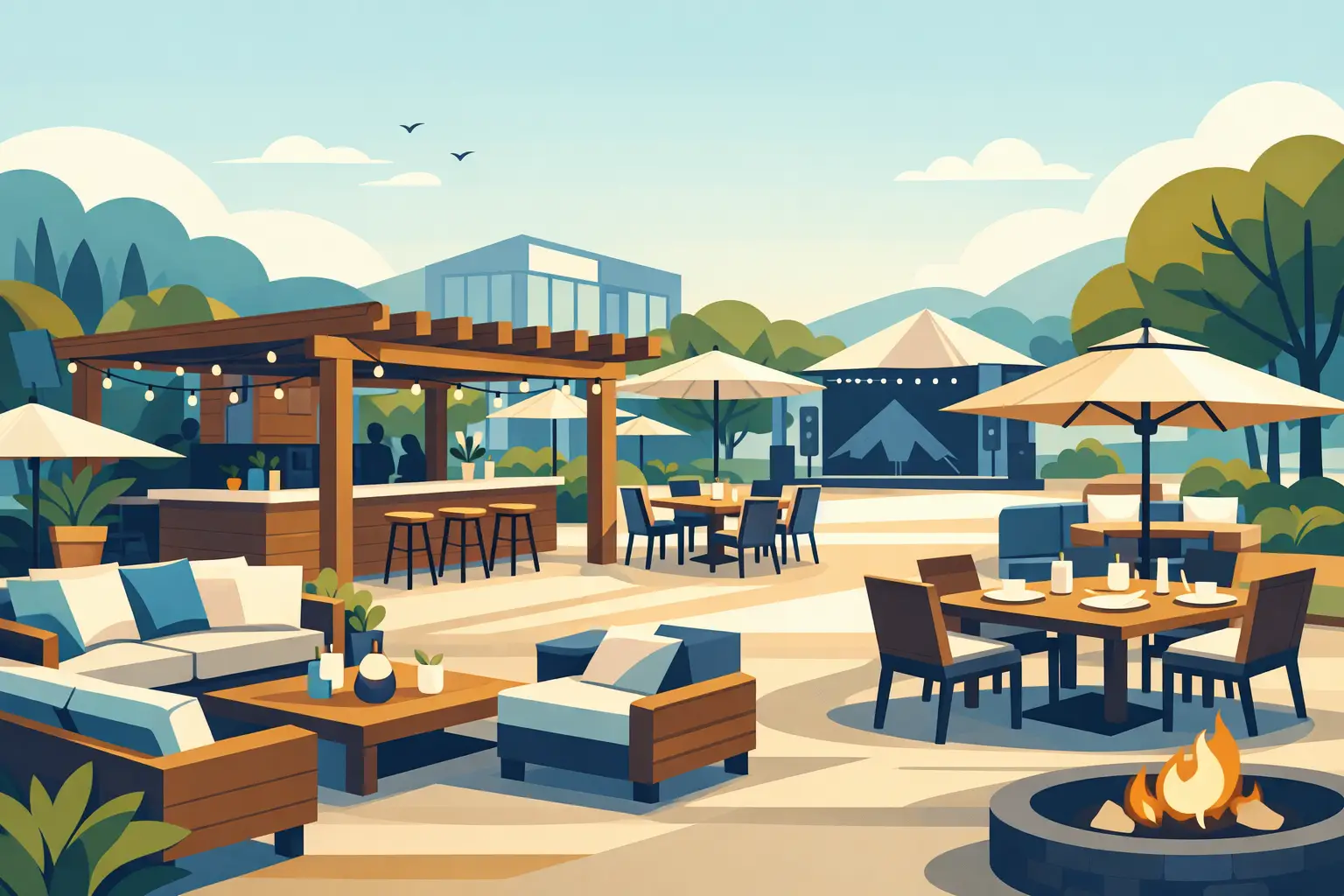 Best Commercial Outdoor Settings for Venues